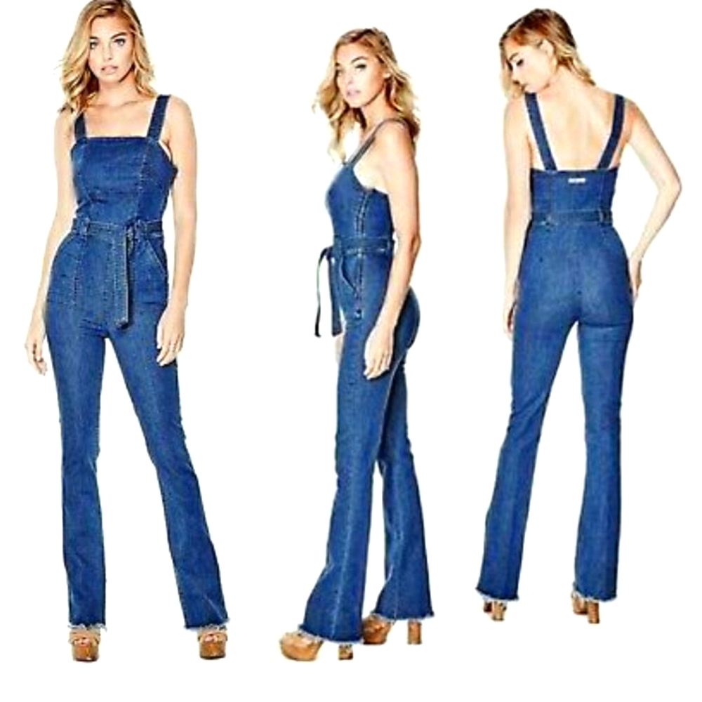 Guess Dark Blue Jean Jumpsuit